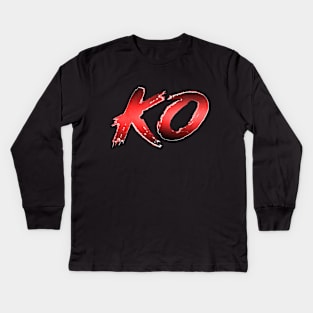 Street Fighter style KO Kids Long Sleeve T-Shirt